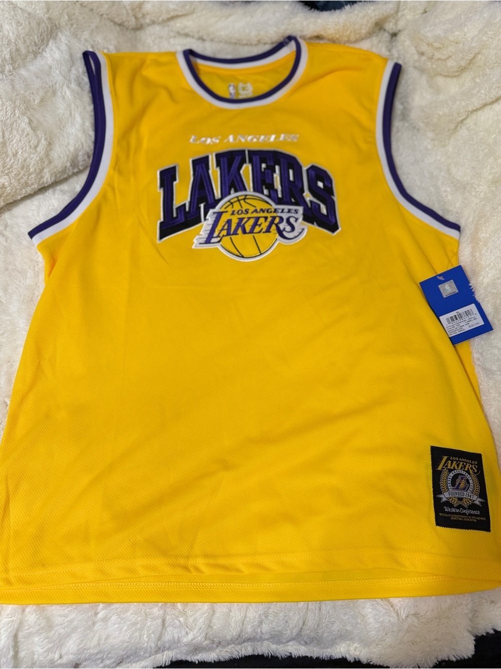 NBA Los Angeles Lakers Yellow and Purple Jersey